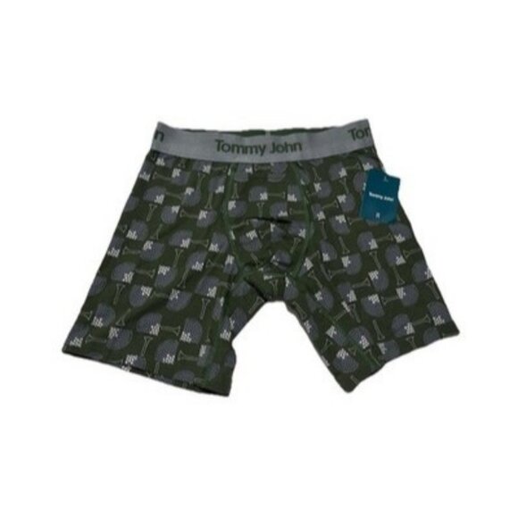 NEW Tommy John Second Skin 6" Boxer Brief Green Golf Tee Performance Size Small - Picture 1 of 4